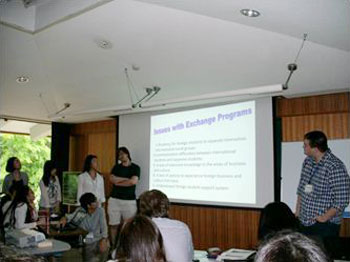 A group making a presentation