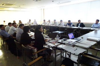 Members of the mission, auditing the lecture