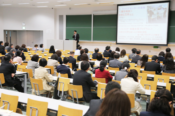 Parents and guardians of freshmen keenly listening to a symposium held by the Career Center on the university’s activities