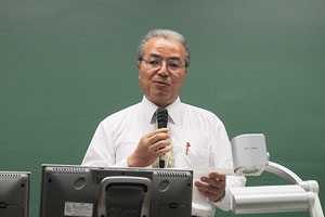 Welcome address by Mr. Hiroshi Hanaizumi, head of the Graduate School of Computer and Information Sciences
