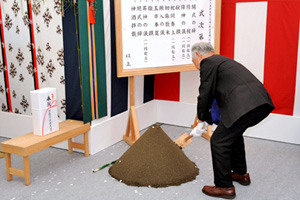 川崎新体育棟（仮称）の安全祈願祭を挙行