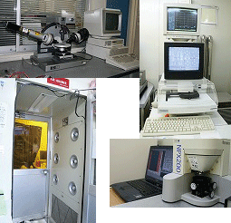 Elipsometer, clean room, stylus profiler, AFM