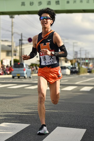 3区・岡原仁志選手（経済学部4年）