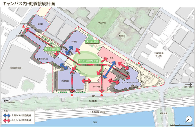 市ケ谷キャンパス配置図