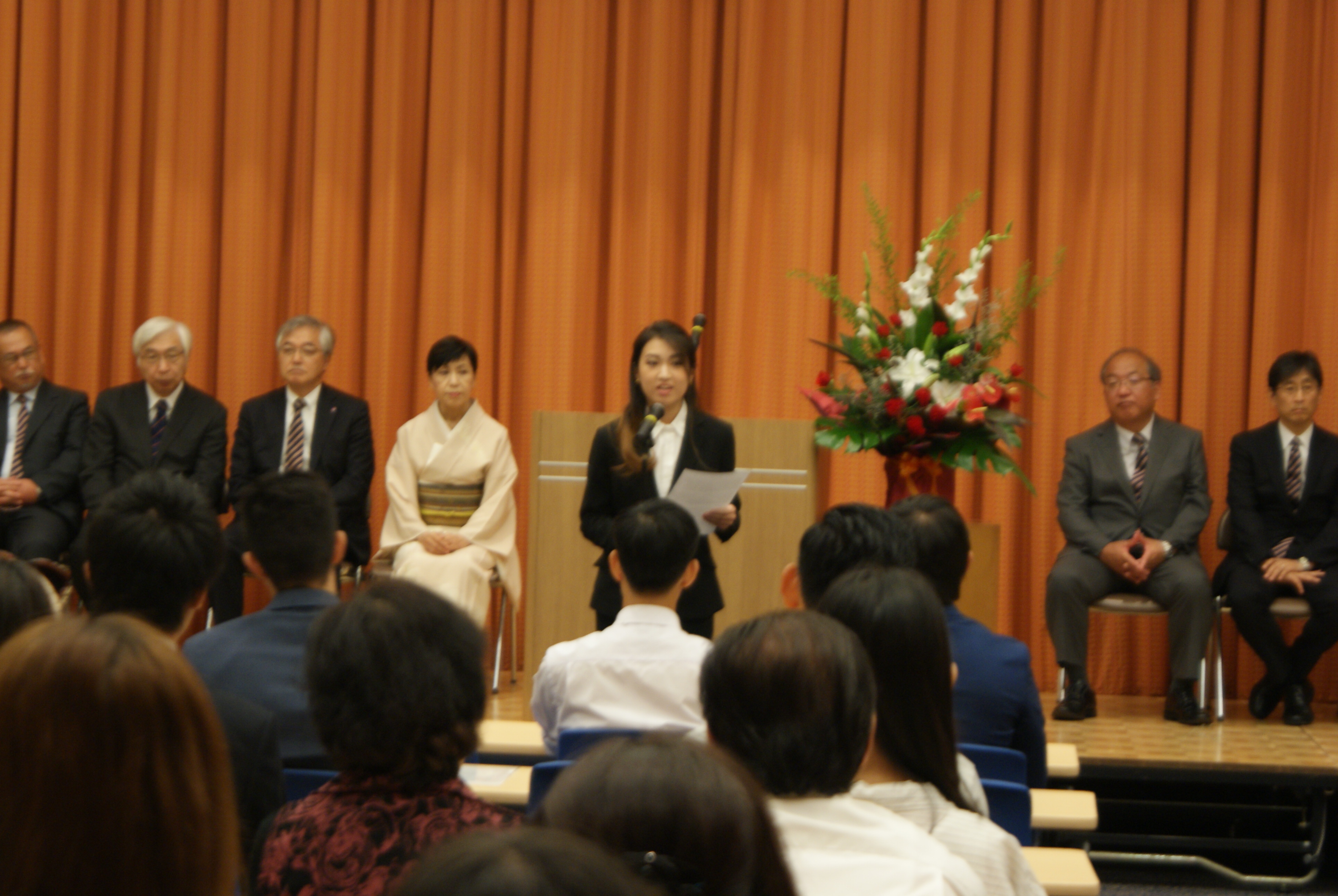 山崎愛美さん歓迎の辞