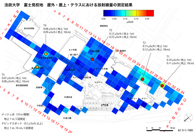 キャンパス放射線量MAP