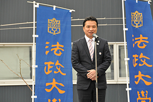 西岡小金井市長から激励のメッセージが贈られた