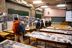 「大江宏と55・58年館」展示では竣工当時の写真や設計図など、貴重な資料が展示された