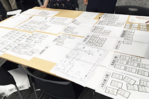 参加者が運営した避難所のボード