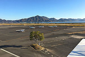 訓練地の岡南飛行場